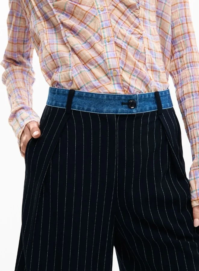 DESIGUAL Black Tailored Bermuda Combined for Women | Best Price UAE